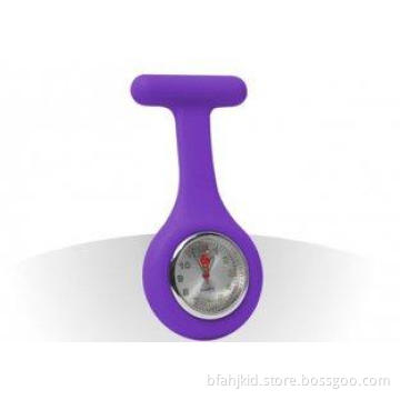 Purple Case White Dial Black Arabic Numbers Pocket Nurse Fo